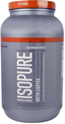 Natures Best, IsoPure, Protein Powder with Coffee, Colombian Coffee, 3 lb (1361 g) ,المكملات الغذائية، البروتين، بروتين الرياضة