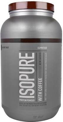 Natures Best, IsoPure, Protein Powder with Coffee, Espresso, 3 lb (1361 g) ,Herb-sa