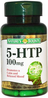Natures Bounty, 5-HTP, 100 mg, 60 Capsules ,المكملات الغذائية، 5-هتب