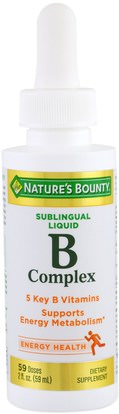 Natures Bounty, B-Complex, Sublingual Liquid, 2 fl oz (59 ml) ,الفيتامينات، فيتامين ب المركب، فيتامين ب، فيتامين b12، فيتامين b12 - السائل