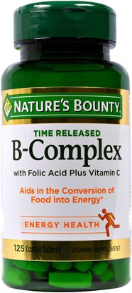 Natures Bounty, B-Complex, Time Released, 125 Coated Tablets ,الفيتامينات، فيتامين ب المعقدة