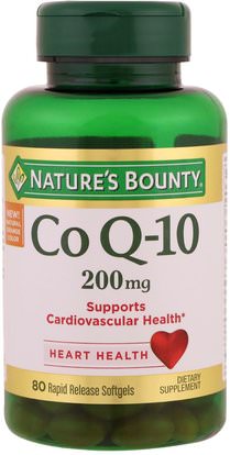 Natures Bounty, Co Q-10, 200 mg, 80 Rapid Release Softgels ,المكملات الغذائية، أنزيم q10، coq10 200 ملغ