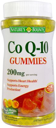 Natures Bounty, Co Q10 Gummies, 200 mg, 60 Gummies ,منتجات حساسة للحرارة، المكملات الغذائية، غوميز