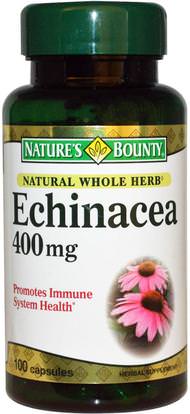 Natures Bounty, Echinacea, 400 mg, 100 Capsules ,المكملات الغذائية، المضادات الحيوية
