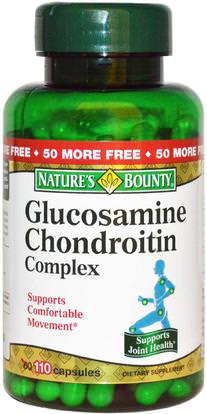 Natures Bounty, Glucosamine Chondroitin, 110 Capsules ,المكملات الغذائية، الجلوكوزامين