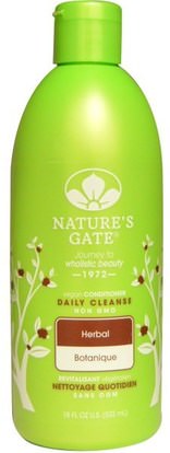 Natures Gate, Conditioner, Daily Cleanse, Vegan, Herbal, 18 fl oz (532 ml) ,حمام، الجمال، الشعر، فروة الرأس، مكيفات