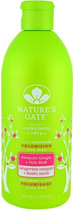 Natures Gate, Conditioner, Volumizing, Vegan, Awapuhi, 18 fl oz (532 ml) ,حمام، الجمال، الشعر، فروة الرأس، مكيفات