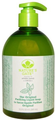 Natures Gate, The Original Purifying Liquid Soap, 12.5 fl oz (369 ml) ,حمام، الجمال، الصابون