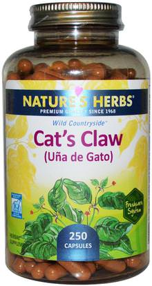 Natures Herbs, Cats Claw (Ua de Gato), 250 Capsules ,الأعشاب، القطط، مخلب، (وا، دي، غاتو)