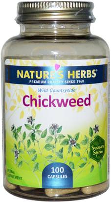 Natures Herbs, Chickweed, 100 Capsules ,الأعشاب، كيكويد