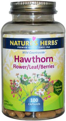 Natures Herbs, Hawthorn, Flower/Leaf/Berries, 100 Capsules ,الأعشاب، الزعرور