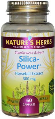 Natures Herbs, Silica-Power, 300 mg, 60 Capsules ,الأعشاب، ذيل الحصان