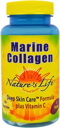 Natures Life, Marine Collagen, 60 Capsules ,الصحة، المرأة، الجلد