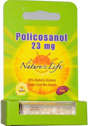 Natures Life, Policosanol, 23 mg, 60 Tablets ,المكملات الغذائية، بوليكوسانول