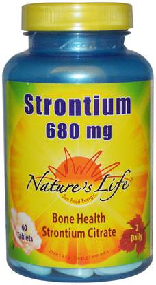 Natures Life, Strontium, 680 mg, 60 Tablets ,المكملات الغذائية، المعادن، السترونتيوم