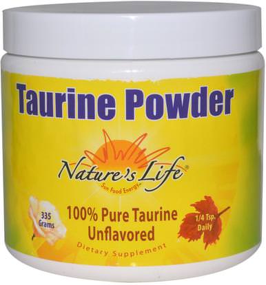 Natures Life, Taurine Powder, Unflavored, 335 g ,المكملات الغذائية، والأحماض الأمينية، التورين