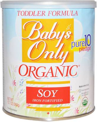 Natures One, Babys Only, Organic Toddler Formula, Soy, 12.7 oz (360 g) ,صحة الأطفال، حليب الأطفال والحليب المجفف، الصيغة العضوية