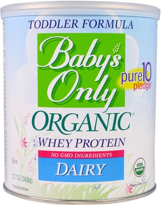 Natures One, Babys Only Organic, Toddler Formula Whey Protein, Dairy, 12.7 oz (360 g) ,صحة الأطفال، حليب الأطفال والحليب المجفف، الصيغة العضوية، أغذية الأطفال
