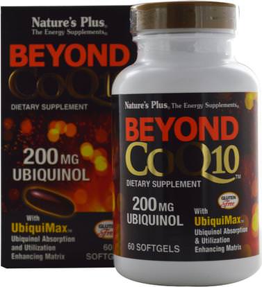 Natures Plus, Beyond CoQ10, Ubiquinol, 200 mg, 60 Softgels ,والمكملات الغذائية، ومضادات الأكسدة