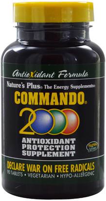 Natures Plus, Commando 2000 Antioxidant Protection, 90 Tablets ,المكملات الغذائية، مضادات الأكسدة، مضادات الأكسدة