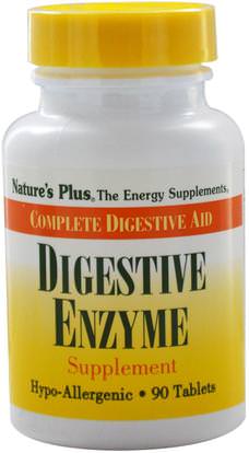 Natures Plus, Digestive Enzyme Supplement, 90 Tablets ,والمكملات الغذائية، والإنزيمات الهاضمة