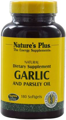Natures Plus, Garlic and Parsley Oil, 180 Softgels ,والصحة، والقلب القلب والأوعية الدموية، ودعم القلب