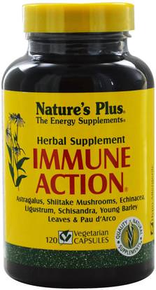 Natures Plus, Immune Action, 120 Veggie Caps ,والصحة، والانفلونزا الباردة والفيروسية، ونظام المناعة