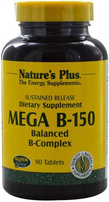 Natures Plus, Mega B-150, Balanced B-Complex, 90 Tablets ,الفيتامينات، فيتامين ب المعقدة