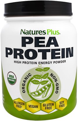 Natures Plus, Organic Pea Protein Powder, 1.10 lbs (500 g) ,المكملات الغذائية، البروتين، بروتين البازلاء