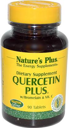 Natures Plus, Quercetin Plus, 90 Tablets ,المكملات الغذائية، كيرسيتين، الفيتامينات، فيتامين ج
