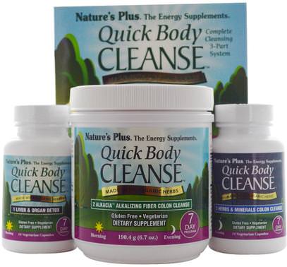 Natures Plus, Quick Body Cleanse, 7 Day Program, 3 Part Program ,الصحة، السموم