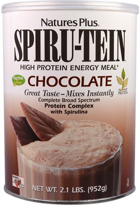 Natures Plus, Spiru-Tein, High Protein Energy Meal, Chocolate, 2.1 lbs. (952 g) ,والمكملات الغذائية، والبروتين