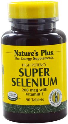 Natures Plus, Super Selenium, 200 mcg, 90 Tablets ,المكملات الغذائية، مضادات الأكسدة، السيلينيوم
