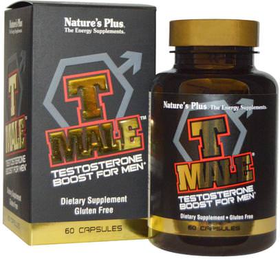 Natures Plus, T Male, Testosterone Boost For Men, 60 Capsules ,الصحة، الرجال، التستوستيرون
