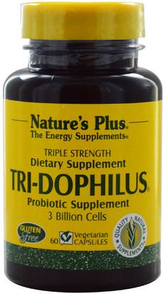 Natures Plus, Tri-Dophilus, Probiotic Supplement, 60 Veggie Caps ,المكملات الغذائية، البروبيوتيك