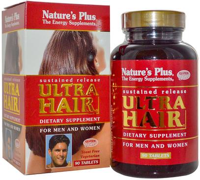 Natures Plus, Ultra Hair, For Men and Women, 90 Tablets ,الصحة، الرجال، نساء