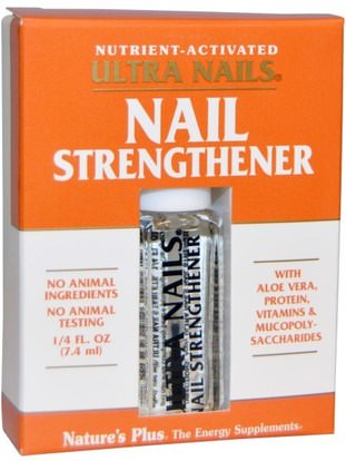 Natures Plus, Ultra Nails, Nail Strengthener, 1/4 fl oz (7.4 ml) ,الصحة، صحة الأظافر، الأظافر الهشة