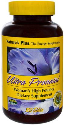 Natures Plus, Ultra Prenatal, 180 Tablets ,الفيتامينات، الفيتامينات قبل الولادة، النساء