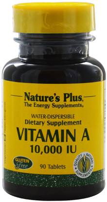 Natures Plus, Vitamin A, 10,000 IU, 90 Tablets ,الفيتامينات، فيتامين أ، فيتامين أ & د