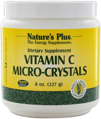 Natures Plus, Vitamin C Micro-Crystals, 8 oz (227 g) ,الفيتامينات، فيتامين ج، فيتامين ج مسحوق وبلورات