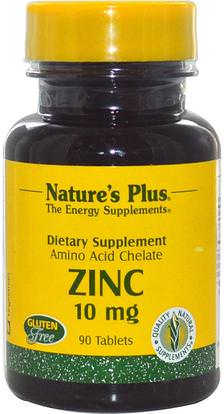 Natures Plus, Zinc, 10 mg, 90 Tablets ,المكملات الغذائية، المعادن، الزنك