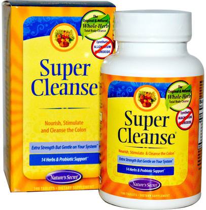 Natures Secret, Super Cleanse, 100 Tablets ,الصحة، السموم