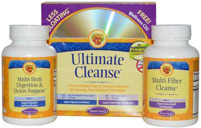 Natures Secret, Ultimate Cleanse, 2 Part Program, 2 Bottles, 120 Tablets Each ,الصحة، السموم