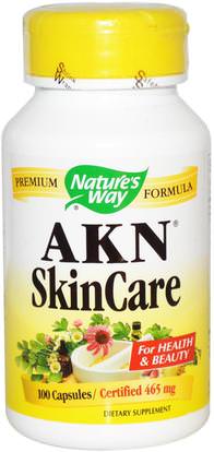 Natures Way, AKN SkinCare, 100 Capsules ,والمكملات الغذائية، والصحة، والمرأة، والجلد
