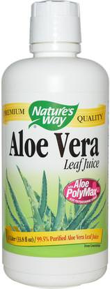 Natures Way, Aloe Vera, Leaf Juice, 33.8 fl oz (1 Liter) ,المكملات الغذائية، الألوة فيرا