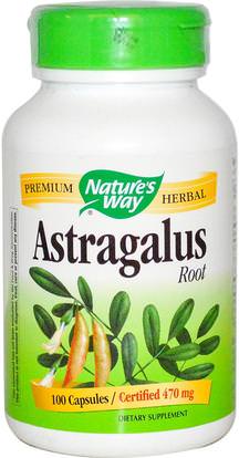 Natures Way, Astragalus Root, 470 mg, 100 Capsules ,المكملات الغذائية، أدابتوغن