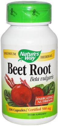 Natures Way, Beet Root, 500 mg, 100 Capsules ,المكملات الغذائية، الأعشاب