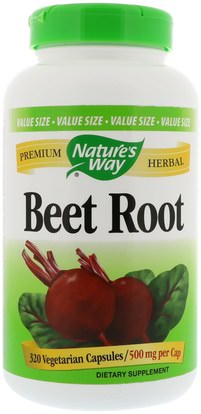 Natures Way, Beet Root, 500 mg, 320 Vegetarian Capsules ,المكملات الغذائية، الأعشاب