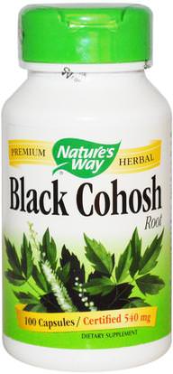 Natures Way, Black Cohosh Root, 540 mg, 100 Capsules ,الصحة، المرأة، كوهوش الأسود