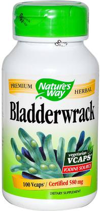 Natures Way, Bladderwrack, 580 mg, 100 Veggie Caps ,والملاحق، والمعادن